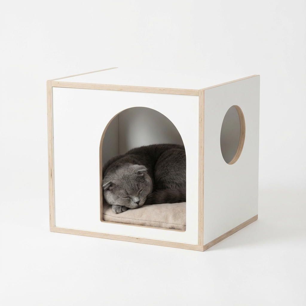 아이블랭크 강아지 고양이 자작나무 친환경 파스텔 펫하우스 소형 중형 대형 사계절용