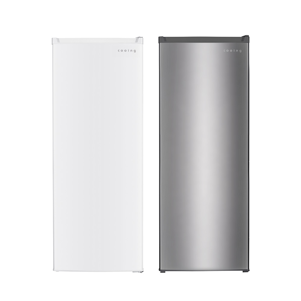 쿠잉 스탠드 냉동고 FR-S18 서랍형 소형 미니 가정용 원룸 음쓰 실버