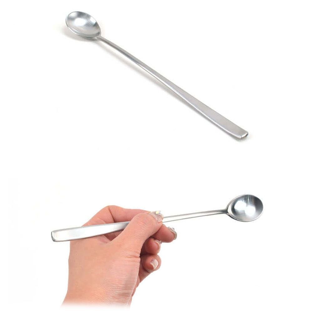 고급 무광 샤틴 스텐 롱 티스푼 커피스푼 19.5cm 8호 - 상품 이미지