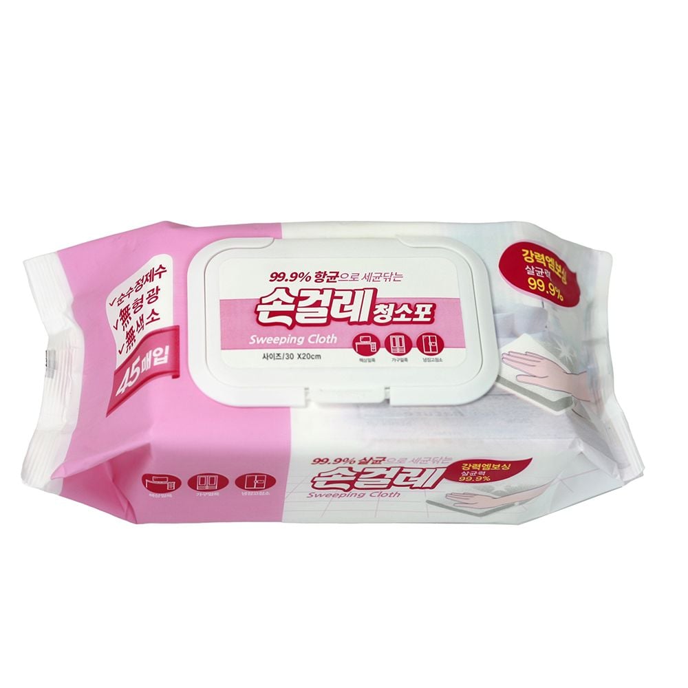 손걸레 청소포(45매입) 1개 뽑아쓰는 걸레 바닥청소 - 메인 이미지
