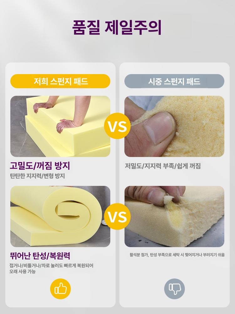 가족침대 연결 확장형매트리스 150cm 코튼린넨 9호 5x5cm 높이x너비 - 상세 이미지 2