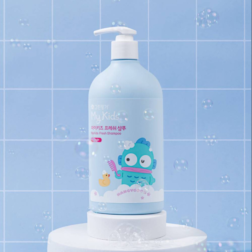 [1+1 한정판 그린핑거 마이키즈 프레쉬 산리오 에디션(한교동) 샴푸+워시 500ml / 키즈워시 키즈샴푸 어린이용샴푸 사진 3