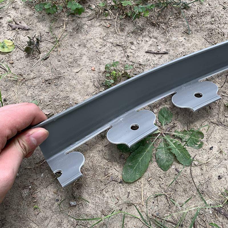 l자형 잔디 엣지 가든 경계 조경 테두리 화단 보드 분리대 정원 꽃밭 R66-5x5cm 너비 10m 그레이 - 상세 이미지 3