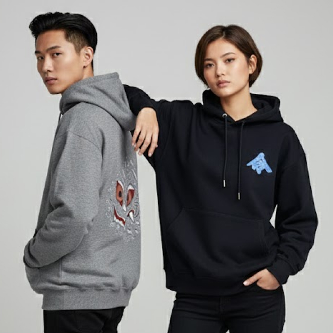창신사 국립중앙박물관 충무공 이순신 호두령패 후드티 티셔츠 남녀공용 그레이 - 상세 이미지 4