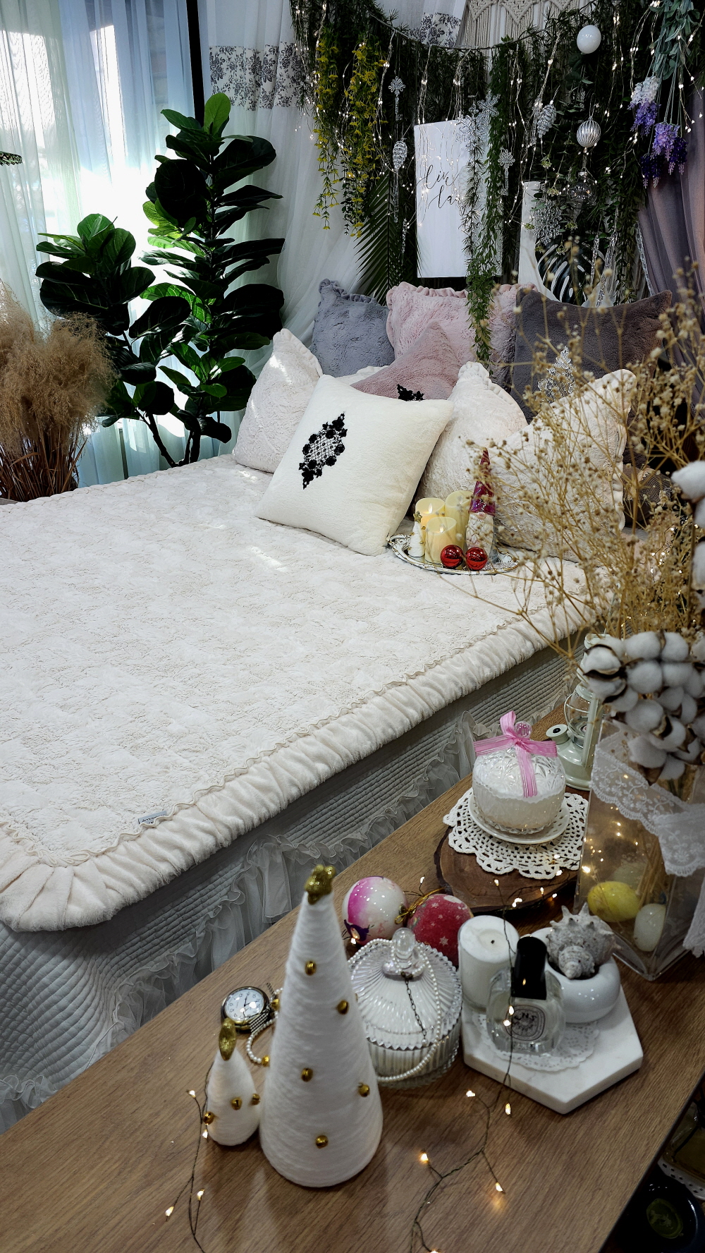 데일리 극세사패드 겨울 극세사침대패드 고정밴드 제작