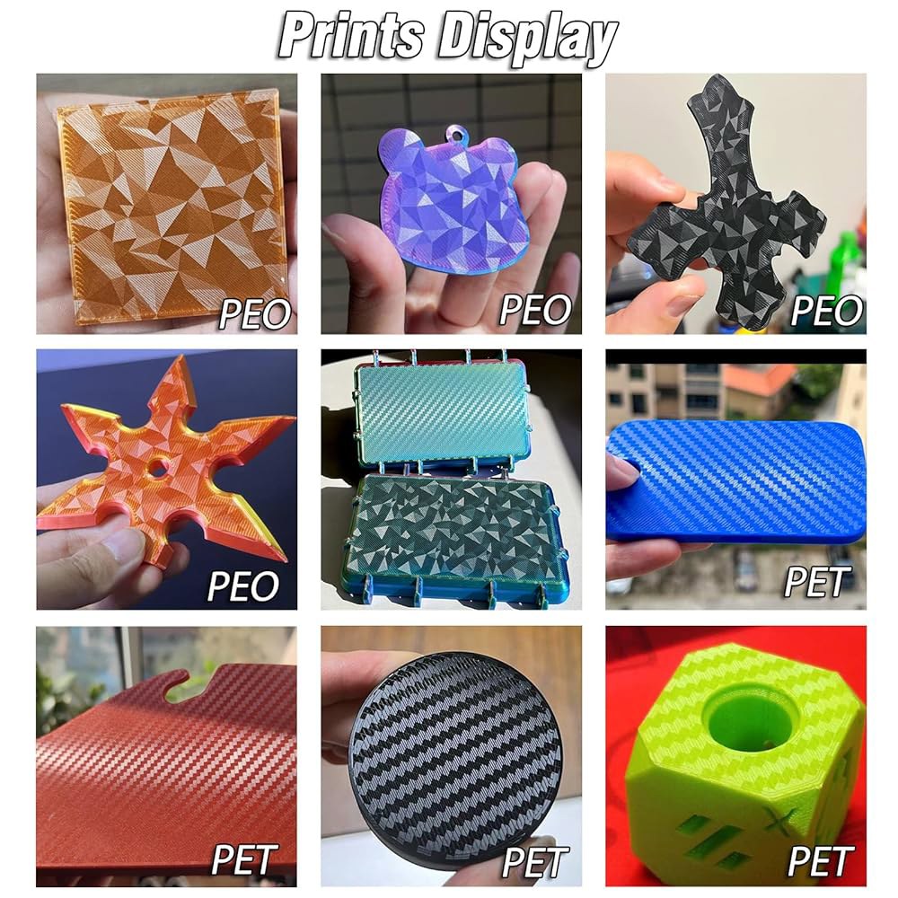 AD5X /AD5M pro /Ender 3 /3 Pro S1 V2 Neo 3D 프린터용 235x235mm 빌드 플레이트, 다이아몬드 PEO+탄소섬유 PET 스프링 강판 프린터 플랫 - 상세 이미지 2