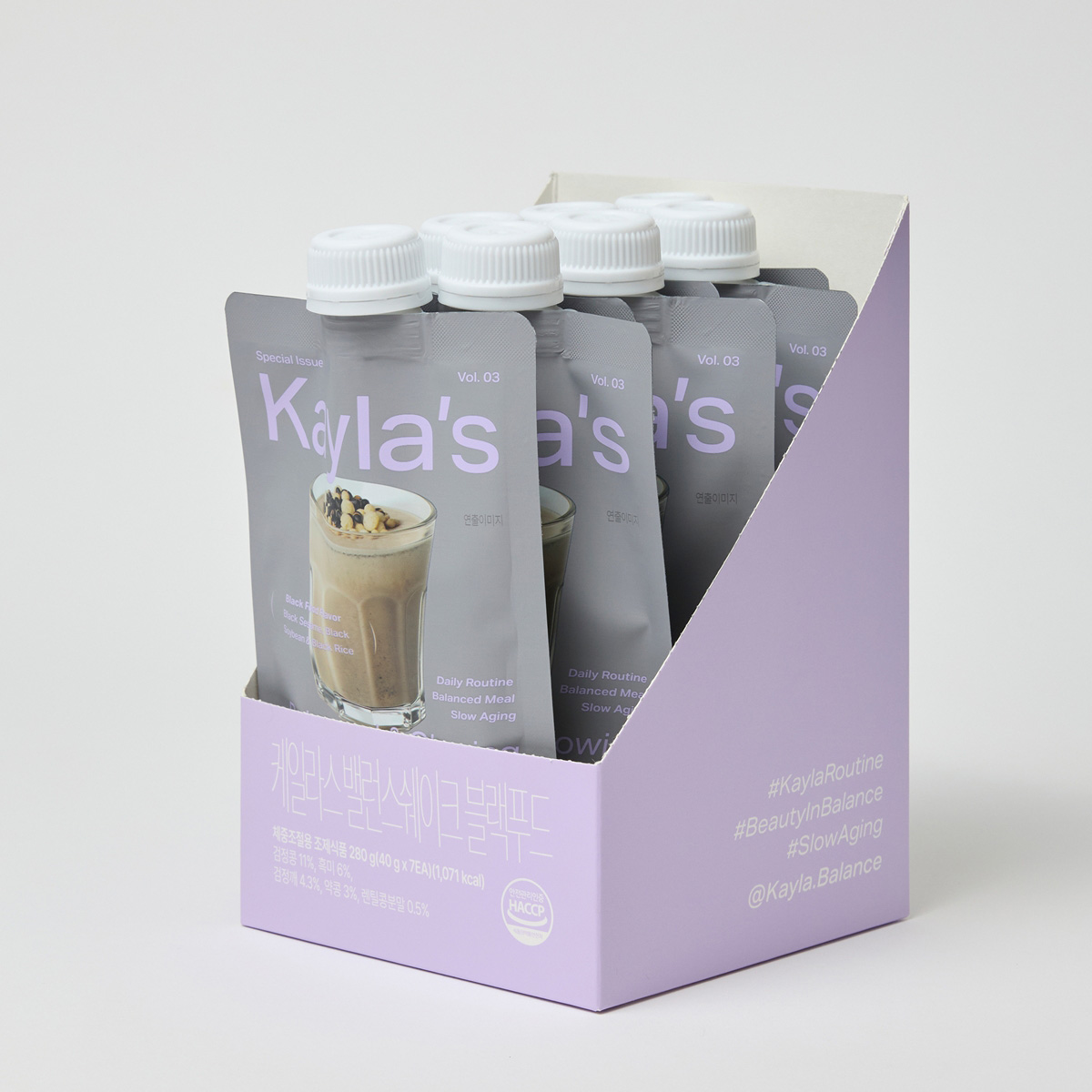 케일라스 Kaylas 밸런스쉐이크 식사대용 한끼 단백질 쉐이크 보충제 블랙푸드, 40g, 7개 이미지 2