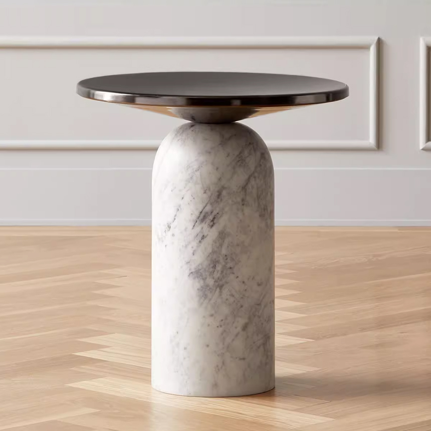 마블 컬럼 심플 대리석 사이드 테이블 모던 카페 거실 티 협탁