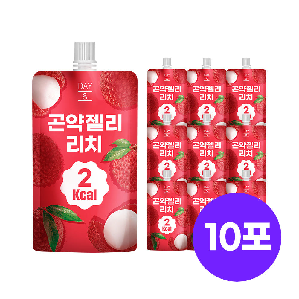 [임박특가/26.07.03소비기한] 데이앤 곤약젤리 리치맛 리치, 150g, 10개