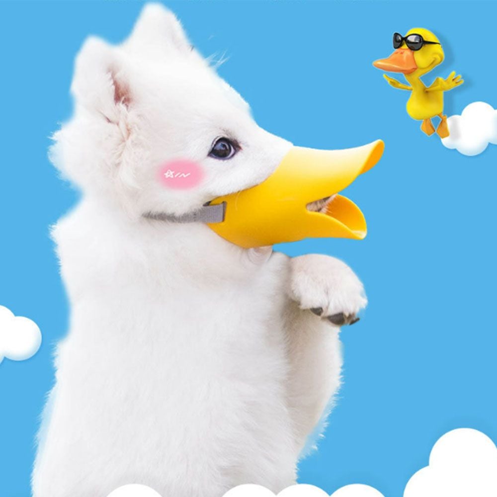 반려견 실리콘 입마개 귀여운 오리입 소형견 입마개 L - 상품 이미지