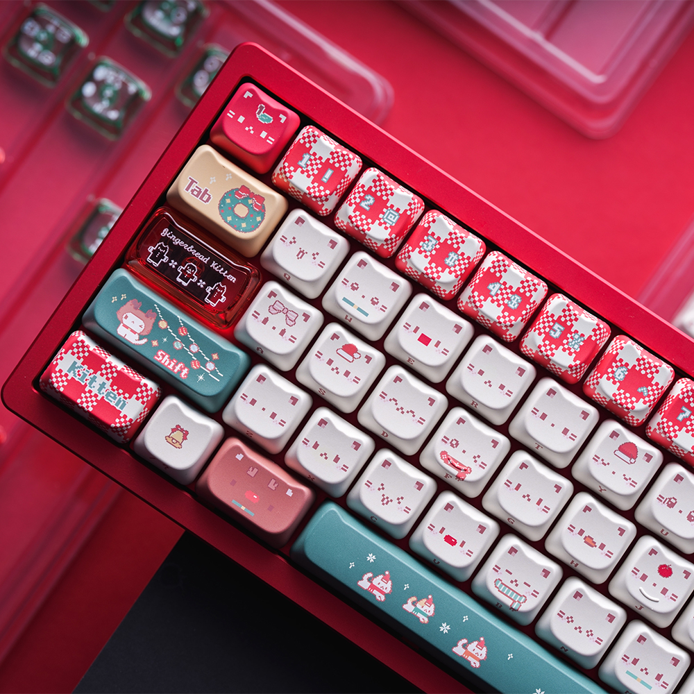Soulcat 고함량 PBT 염료승화 + PC 키캡 169키 (쫑긋 고양이 크리스마스) 이미지 7