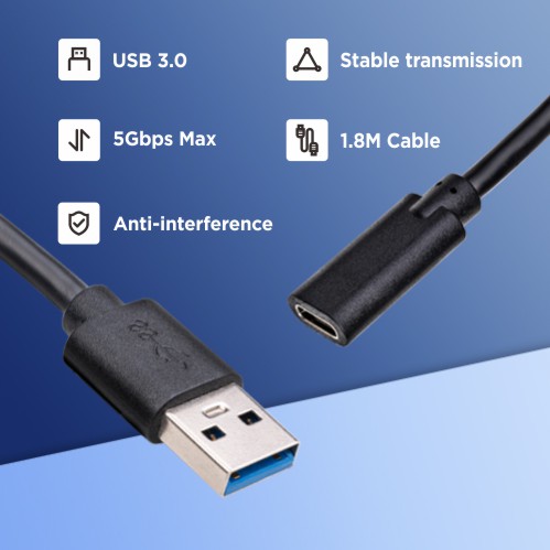 오레즈 모니터암 1.8M USB-A 및 USB-C 케이블 키트 ONN04DS - 상품 이미지