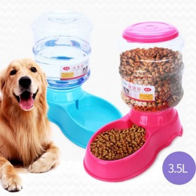 3.5L 반자동 급수기 식수대 애견식 애견그릇 3.5리터반자동급수기-핑크