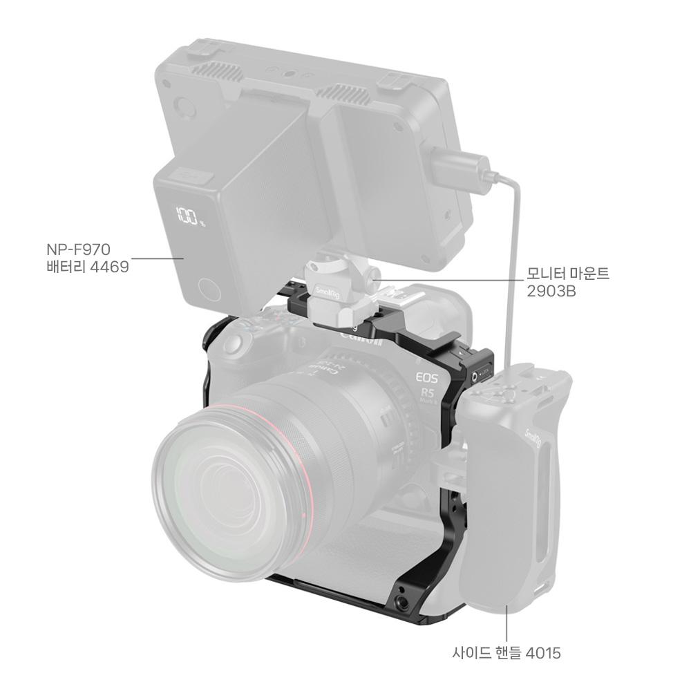 스몰리그 5623 캐논 EOS R5 MARK II BG-R20 배터리 그립 케이지 - 상세 이미지 5