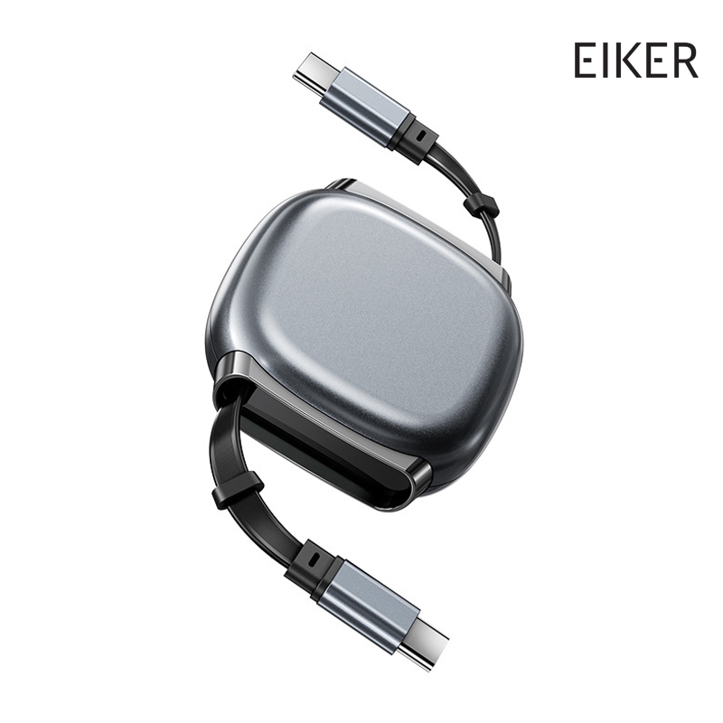 EIKER 240W C타입 자동감기 고속충전 릴케이블 1M 휴대용 정리 케이블 - 상세 이미지 3