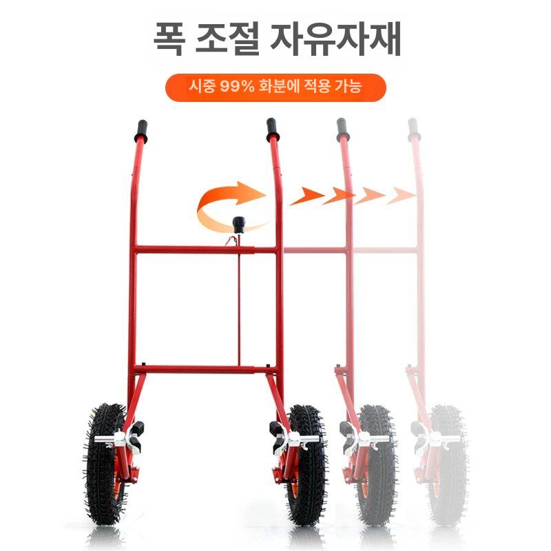 대형 화분 운반 수레 이동 손수레 화분배달 꽃집 카트 바퀴 250mm - 상세 이미지 4
