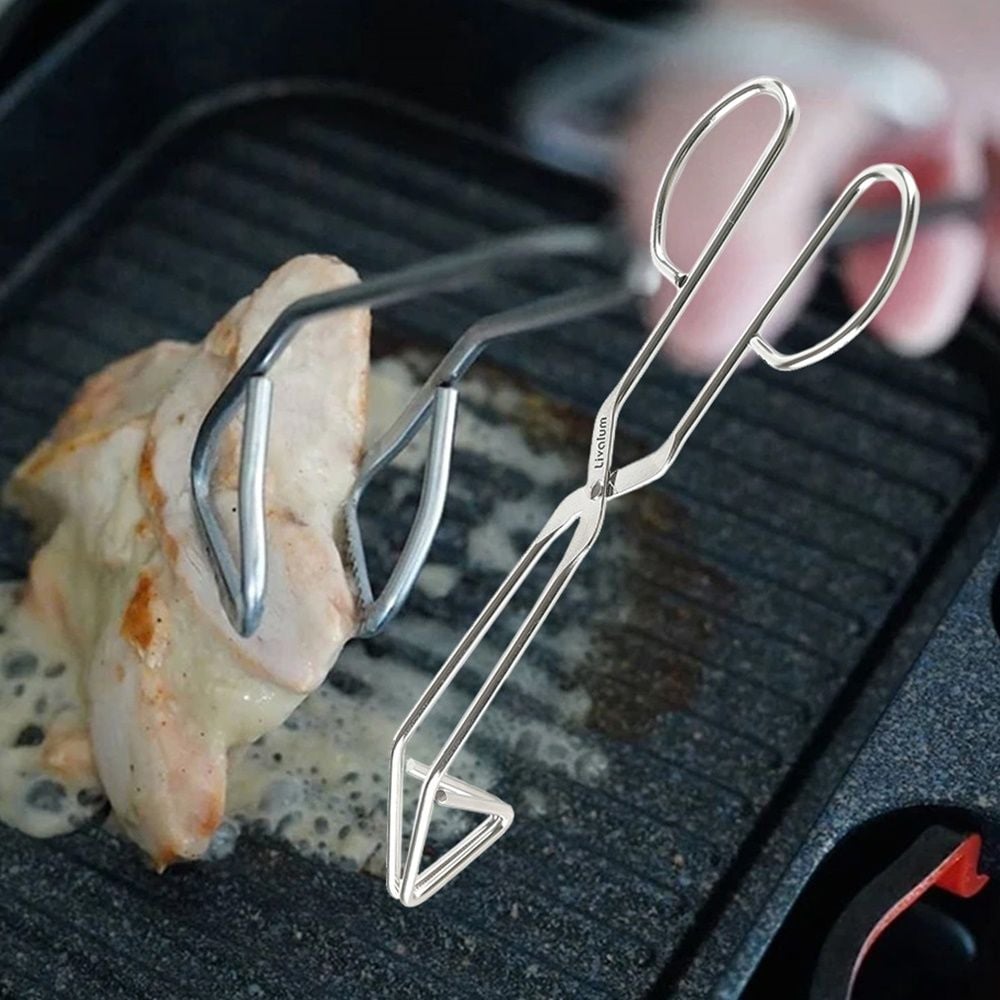 스텐레스 가위집게 먹방집게 24cm 삼각집게 고기집게 - 상품 이미지