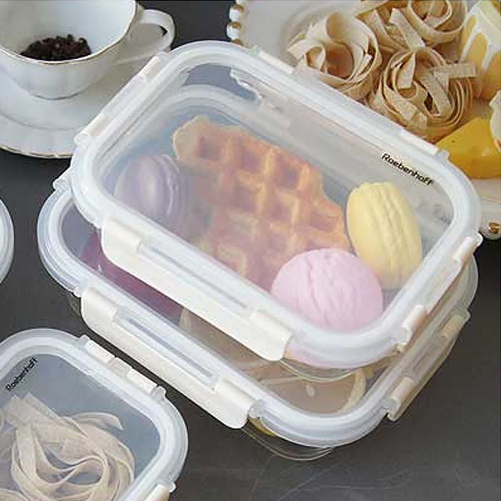 레벤호프 직사각 유리 밀폐용기 640ml 1P 반찬 김치통 - 상품 이미지