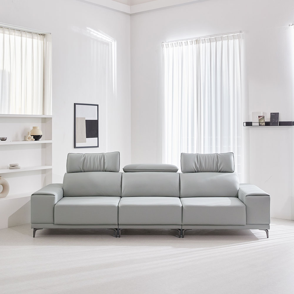 모던홈즈 모디 천연가죽 슬라이딩 모션 리클라이너 4인 소파