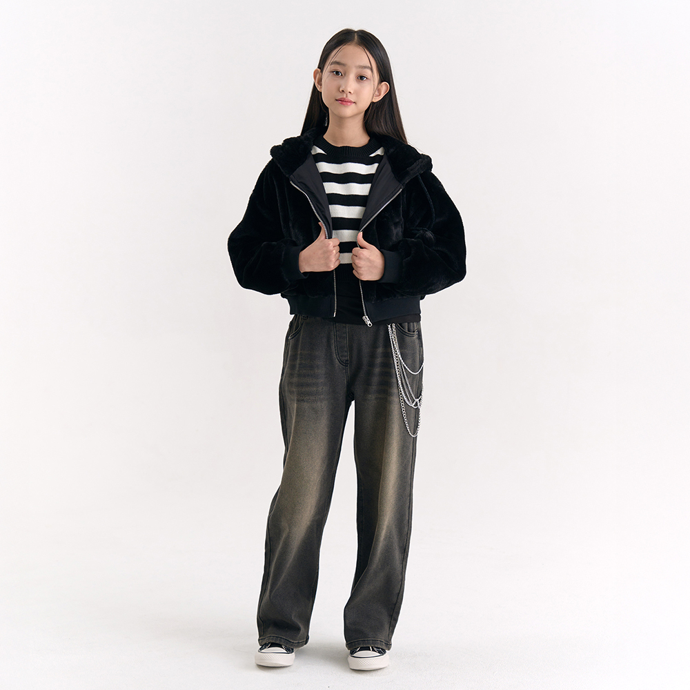 더데이걸 스탠다드 와이드 기모 데님 TGTJ25W01 - 상세 이미지 2