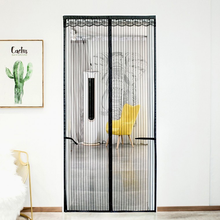 스트라이프 문 모기장100x200cm 블랙 - 상품 이미지