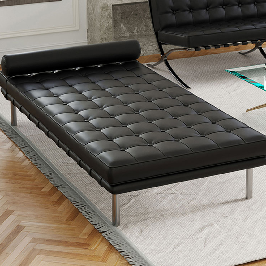 Knoll 놀 바르셀로나 데이베드 가죽 침대 베드 쇼파