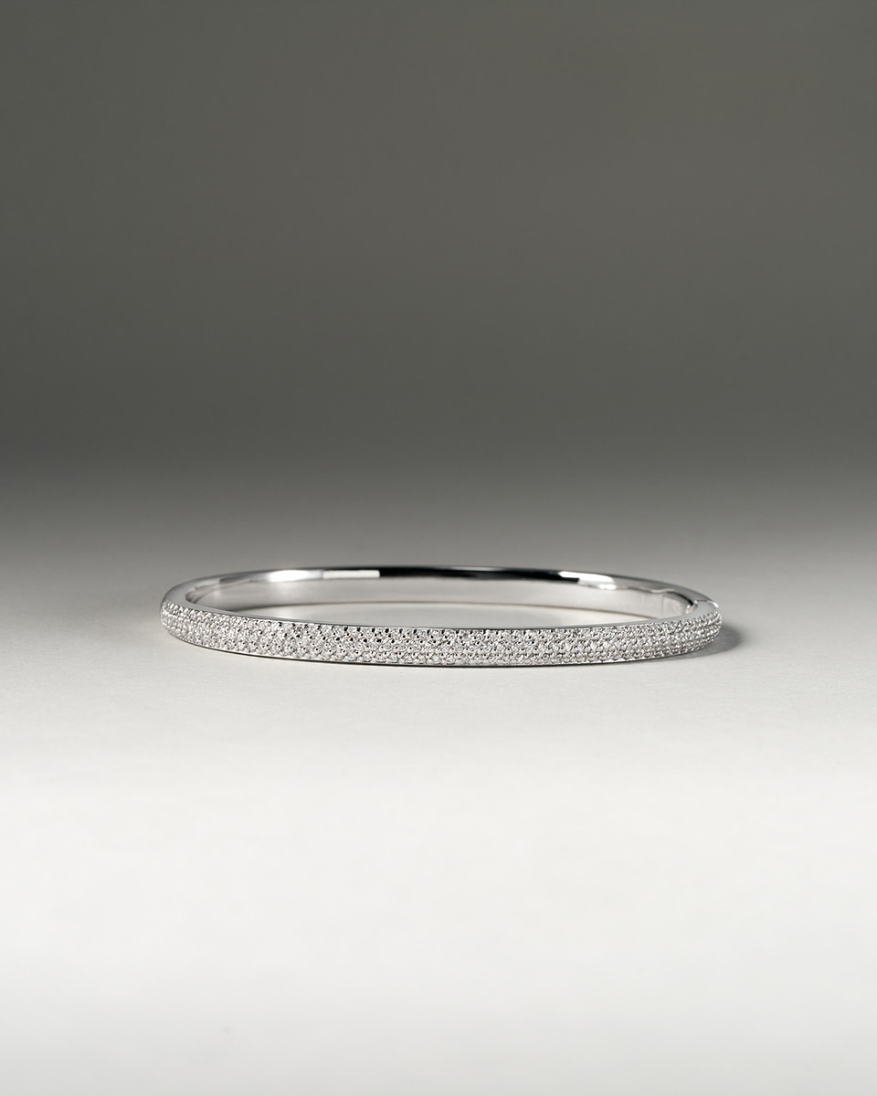 [파플] 랩다이아몬드 와이드 뱅글 팔찌 4.2mm 이미지 6