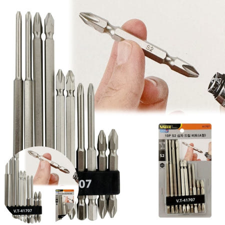 육각비트세트 VALUE 십자 드릴비트(A형) 41707 육각타입 드릴날 S2