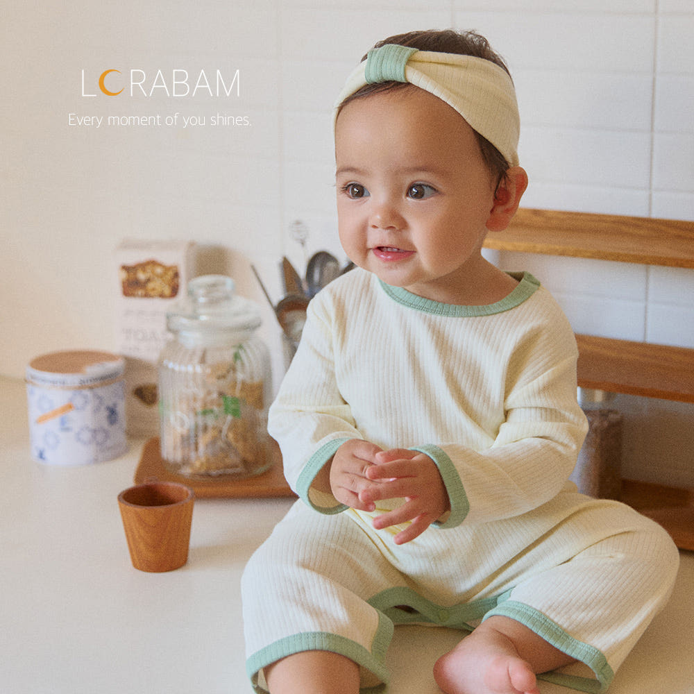 로라밤 텐션 모달 골지 바디슈트 아기 내복 50일 100일 돌 촬영 봄 가을 겨울