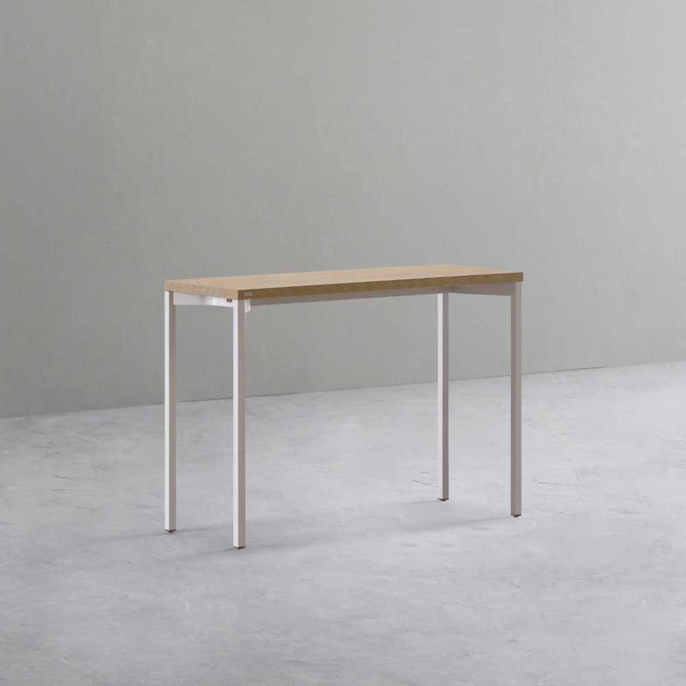 데스커 베이직 책상 1000x400mm, 메이플+화이트 - 상품 이미지