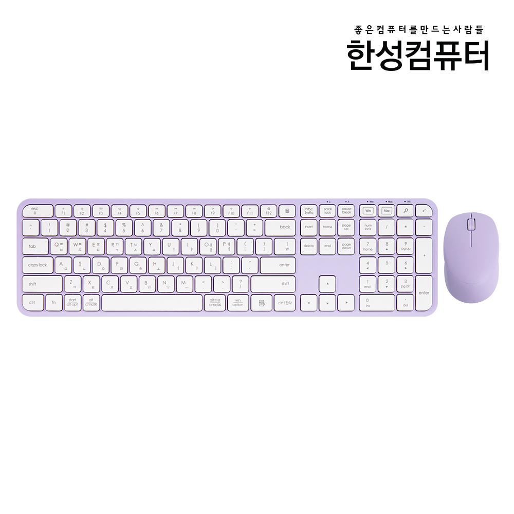한성컴퓨터 키보드 마우스 세트 무선 키마 콤보 LKM500 키압낮은 저소음 사무용 - 상세 이미지 2