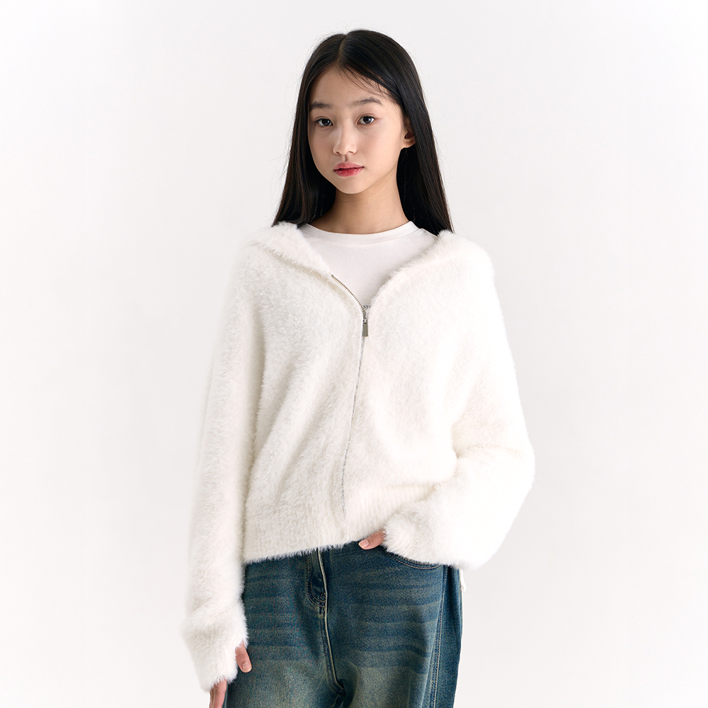 [더데이걸] 폭닥폭닥 스웨터 후드 집업 TGJM25W03_7358 - 상품 이미지