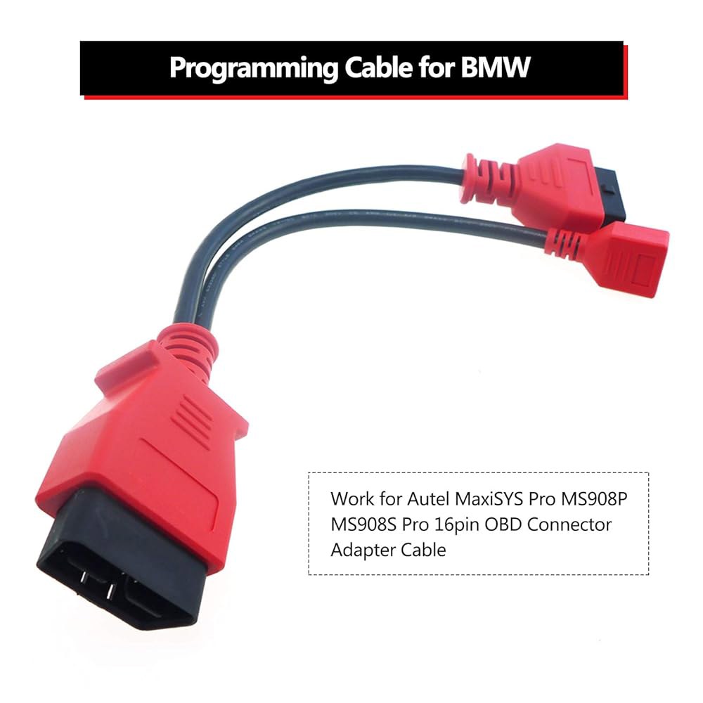 OBD2 케이블 커넥터, Autel MaxiSYS Pro 스캔 OBD 16핀 프로그래밍 II 케이블, BMW용 커넥터 어댑터 도구 MS908P 스캐너 어댑터, - 상세 이미지 2
