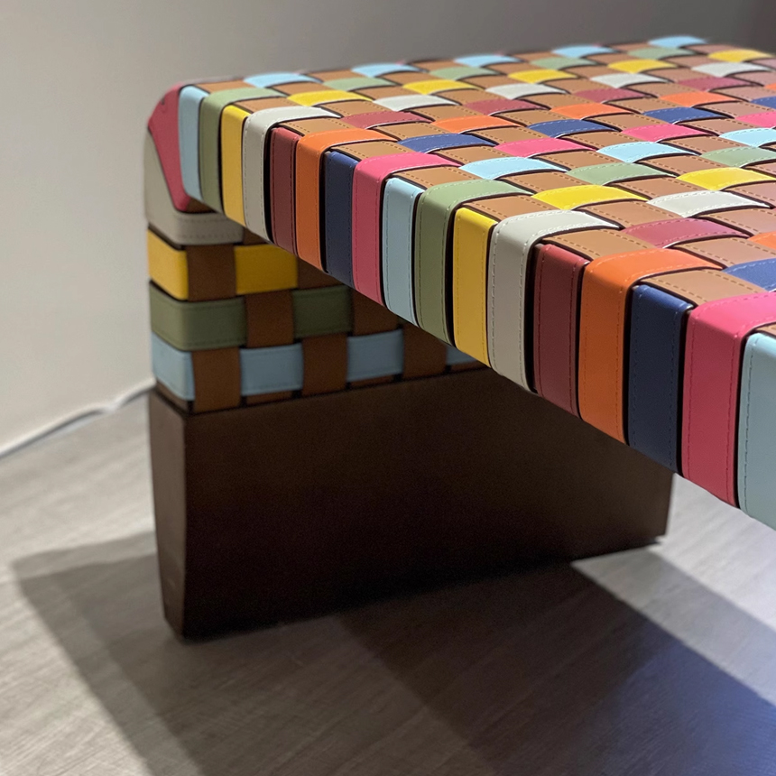 컬러 스펙트럼 현관 긴 아크 벤치의자