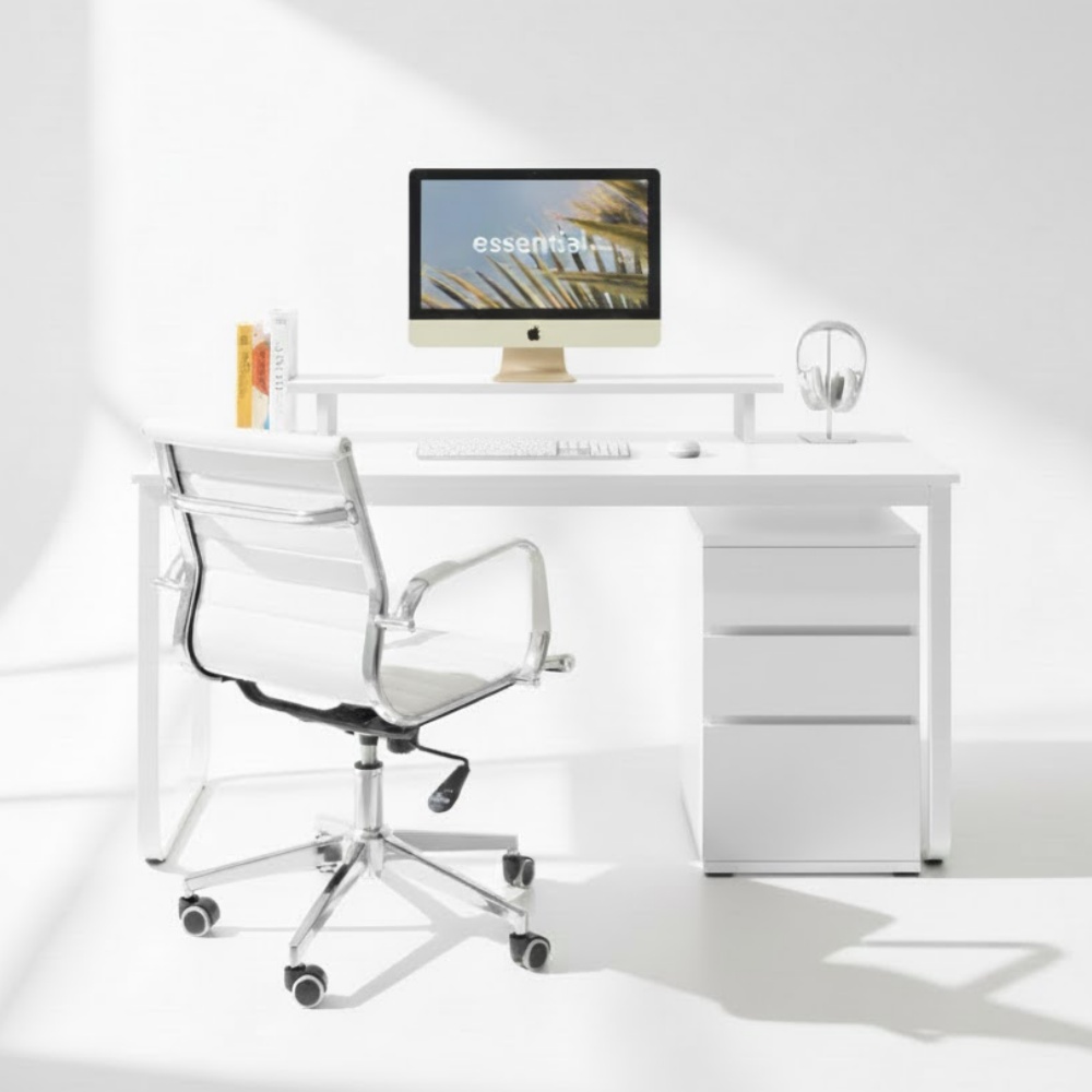 책상 서랍장 책상 서랍 선반 데스크 프린터기 받침대 3단