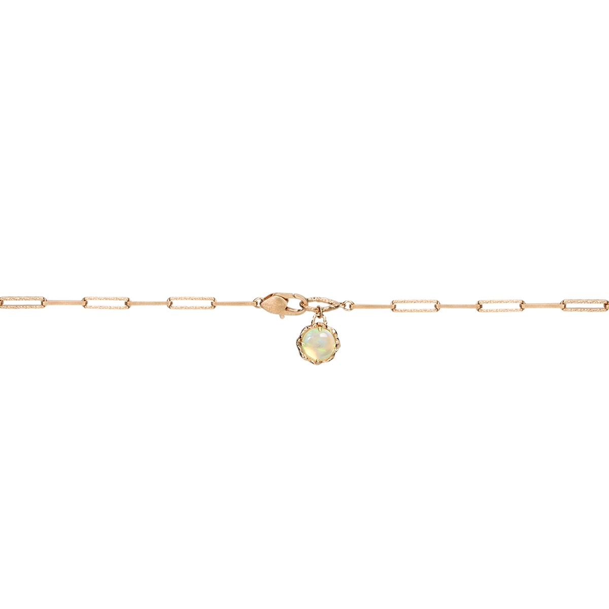 [파플] 6mm 천연 오팔 포인트 내추럴 체인 팔찌 14K 18K - 상세 이미지 4