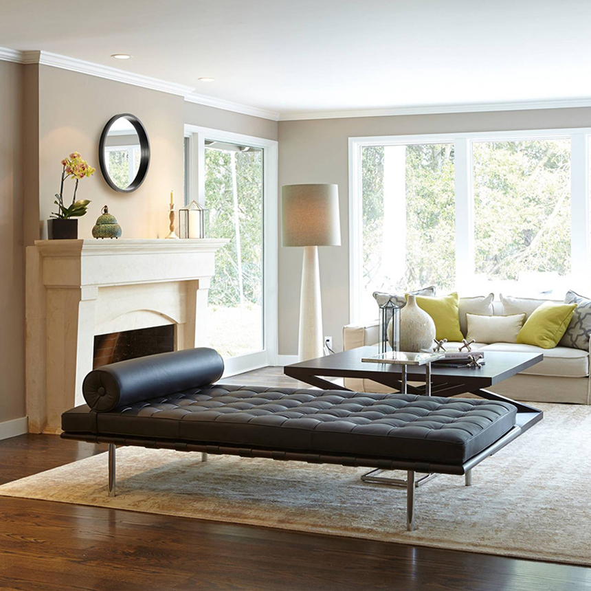 Knoll 놀 바르셀로나 데이베드 가죽 침대 베드 쇼파