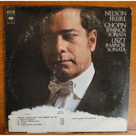 [해외](수입 LP) Nelson Freire RARE PROMO Chopin BMinor Sonata Liszt BMinor Columbia M31128 VG