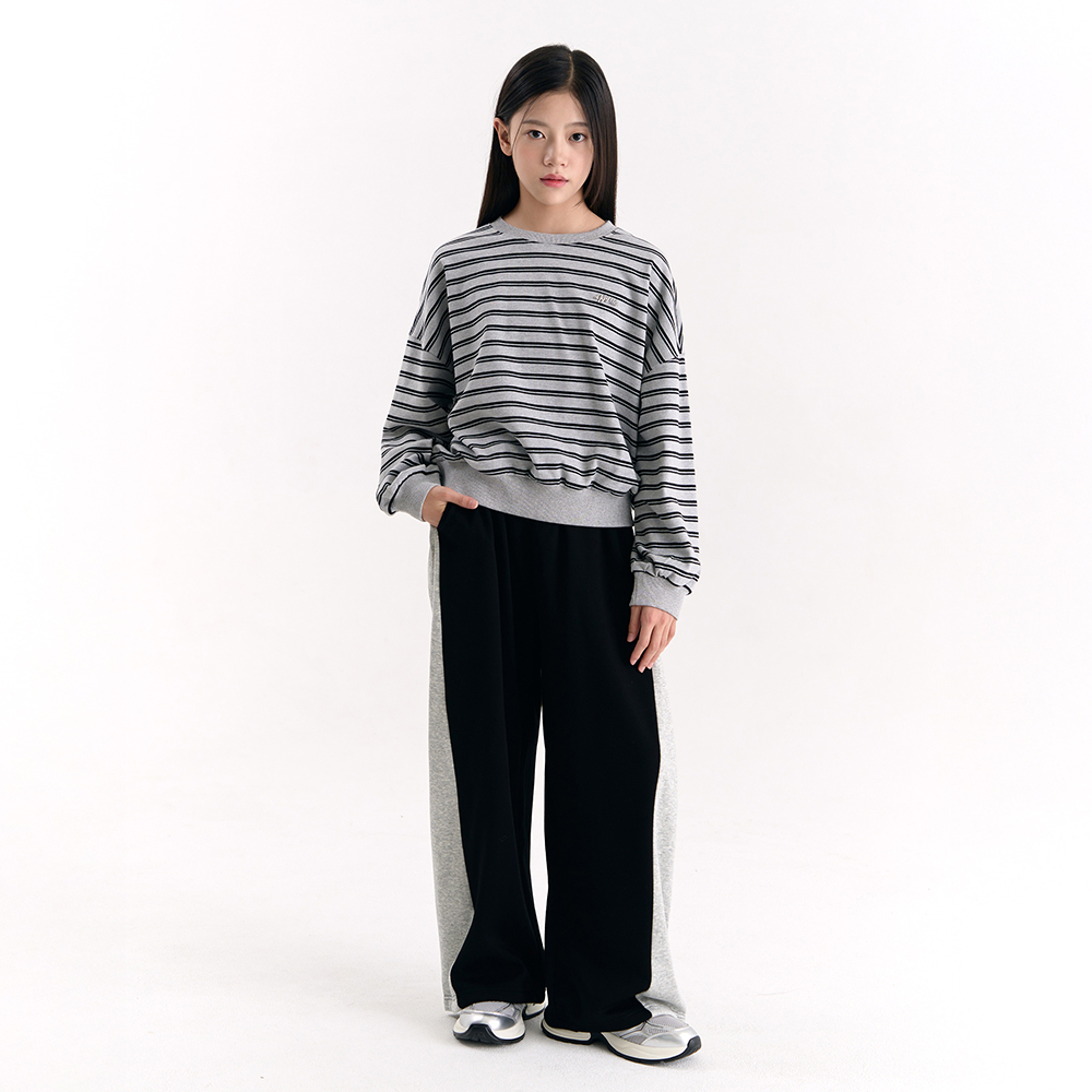 더데이걸 융기모 배색 사이드 볼륨 팬츠 TGTM25T09 - 상품 이미지