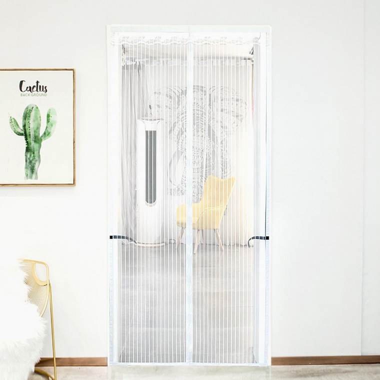 스트라이프 문 모기장90x200cm 화이트 - 상품 이미지