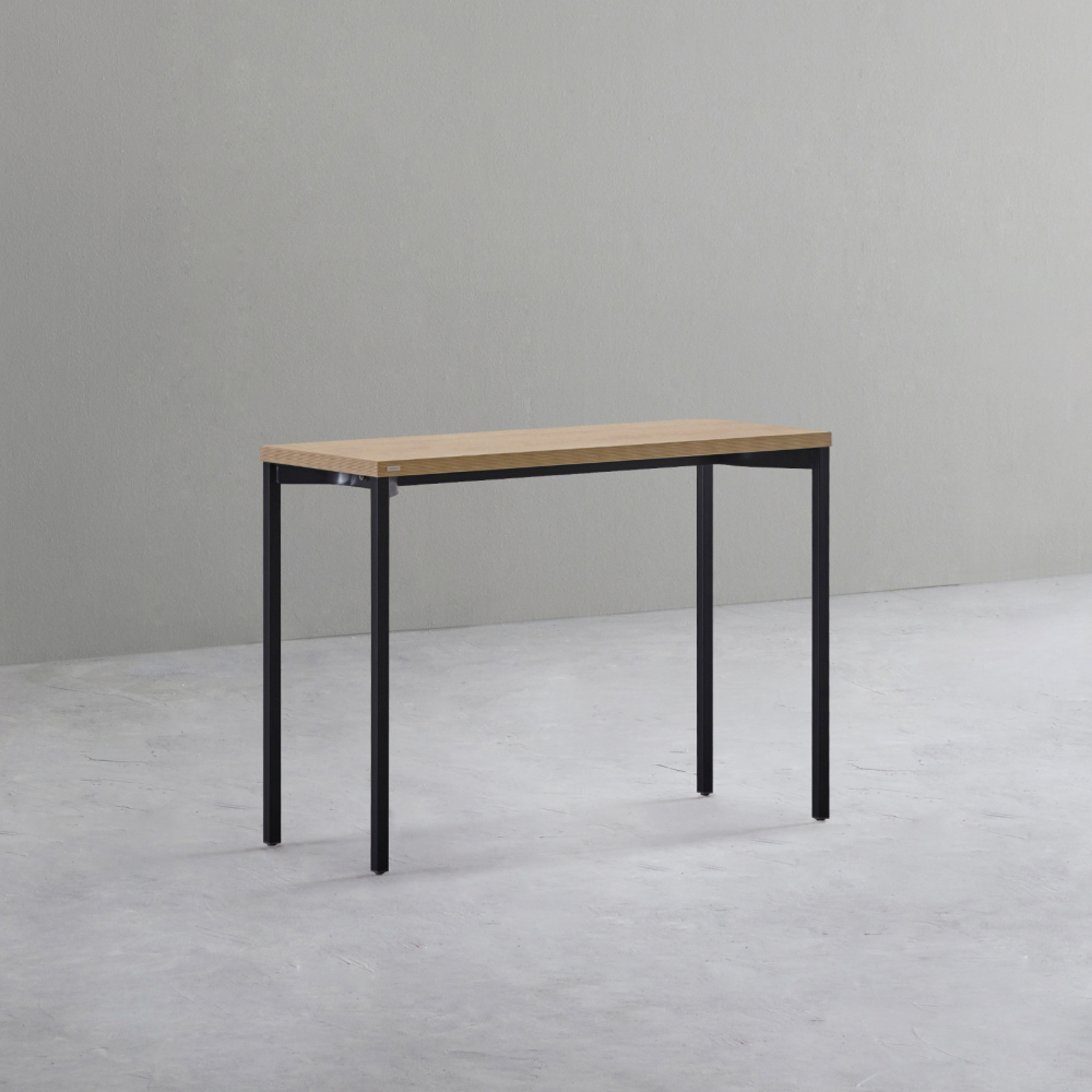 데스커 베이직 책상 1000x400mm, 메이플+빈티지블랙 - 상품 이미지