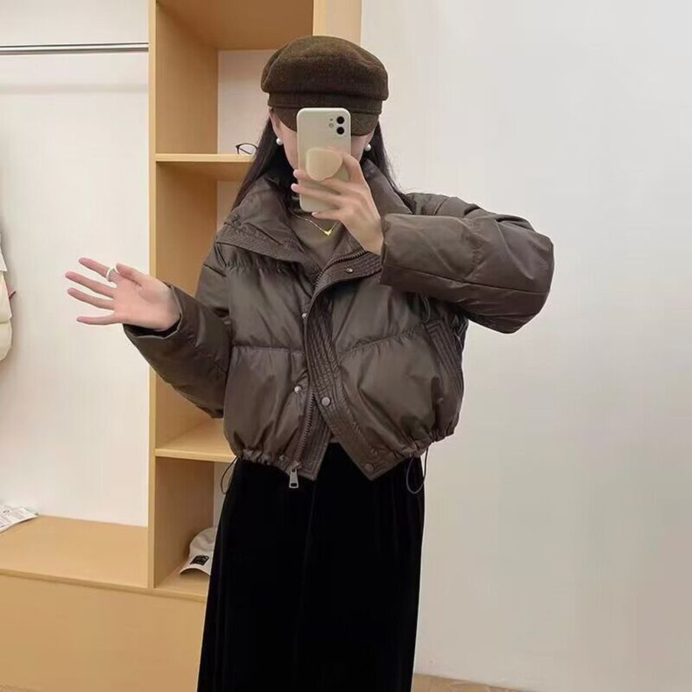 루즈핏양면패딩자켓 여성점퍼 퍼자켓 리버시블 후드 - 메인 이미지