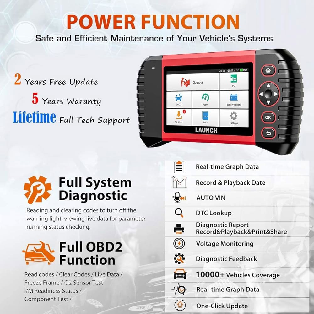 LAUNCH OBD2 스캐너 터치 프로 코딩 인젝터 20가지 2025 시스템 도구, 리딩 VIN BMS B 진단 SAS 새로운 엘리트 자동 스캐너, 자동차 리셋 스캔 EBP 스로틀 - 상세 이미지 3