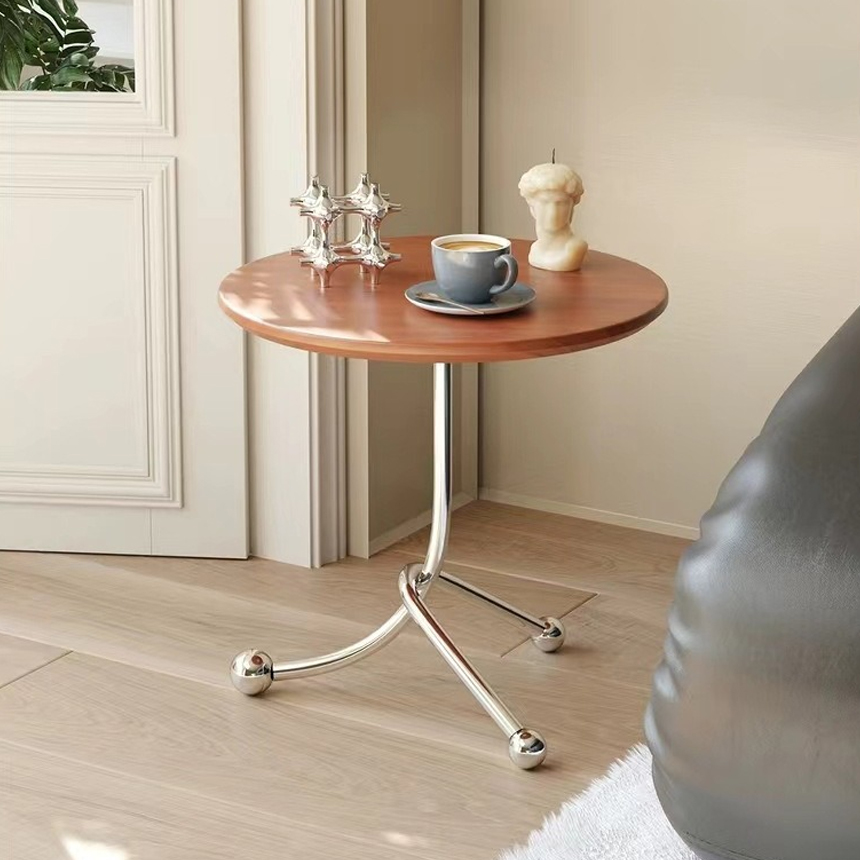 빈티지 크롬 베이스 사이드 미니 테이블 협탁 S