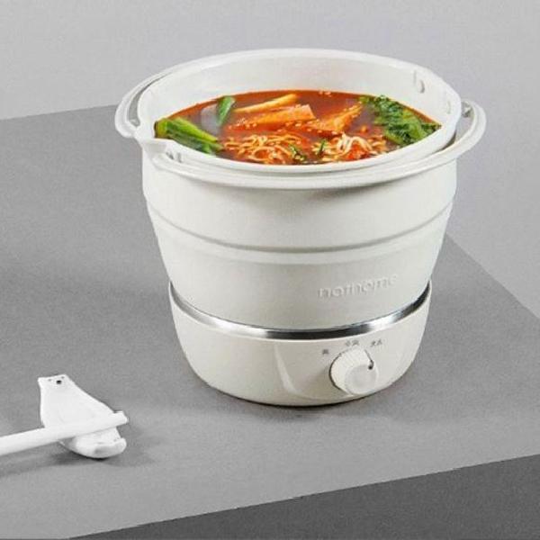 여행용 접이식 멀티쿠커 냄비 1L 다기능 휴대용 전기 - 상품 이미지
