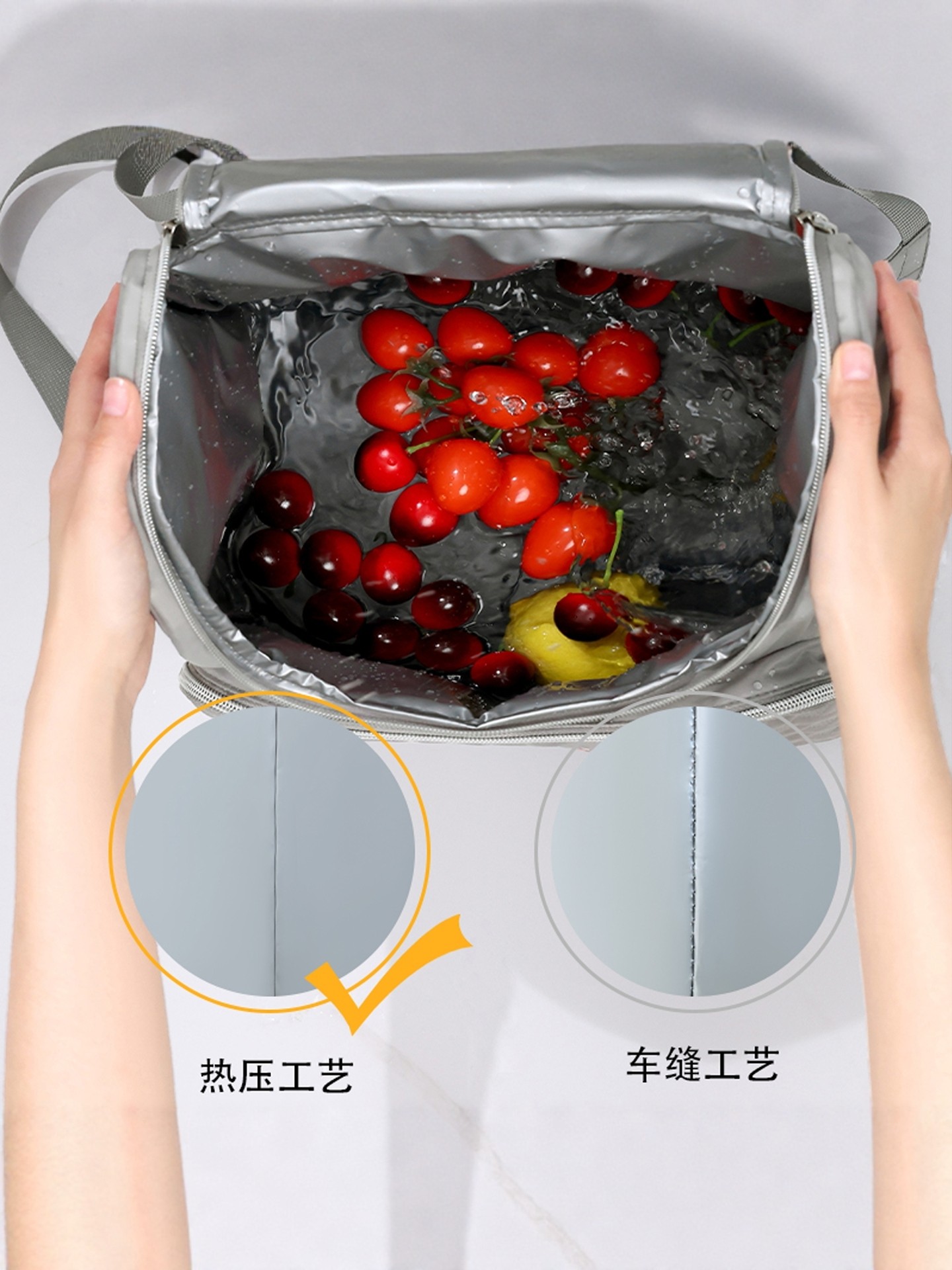 백패킹보냉백 쿨러백 가방 은박보냉 쿨러 보온 블랙 - 상세 이미지 4