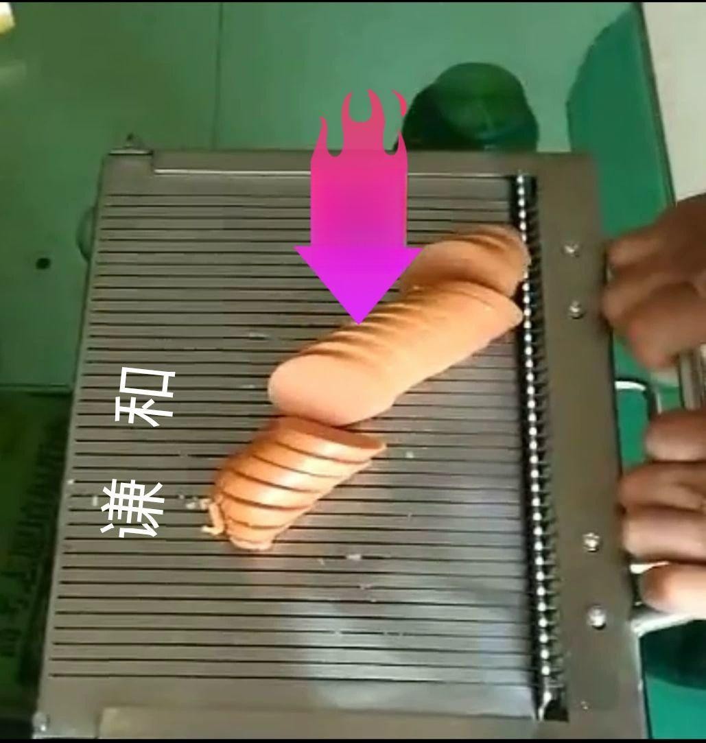 김밥써는기계 절단기 햄 소시지 두부 슬라이서 수동 김밥집 분식집 45 11mm 두꺼워진