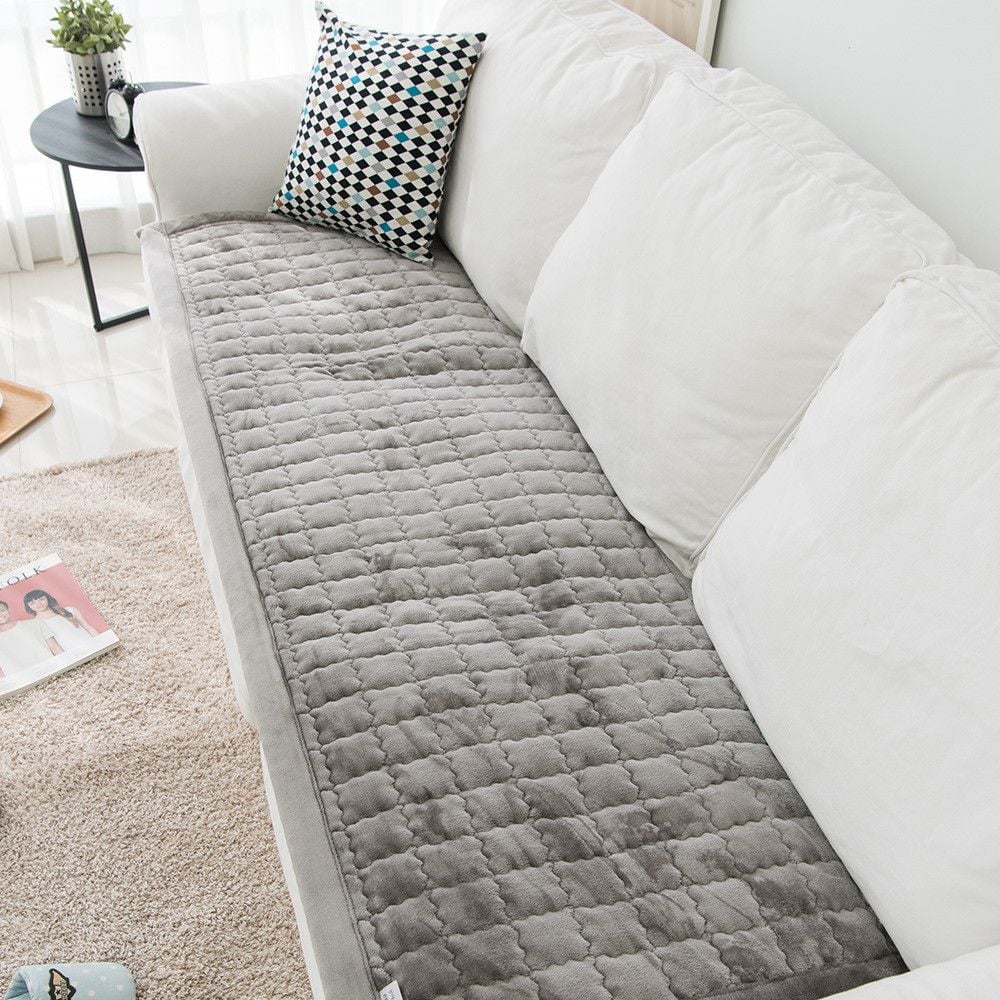 밍크 5mm 극세사 3인용 65x180 쇼파패드 소파바닥패드 차콜