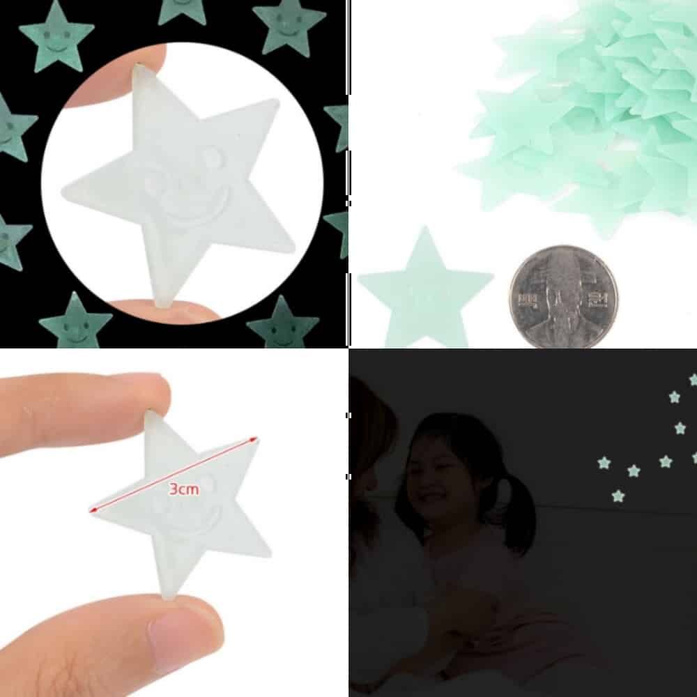 50P 야광별 스티커 탑꾸스티커 포인트스티커 꾸미기스티커 다이어리꾸미기스티커 어린이스티커 - 메인 이미지