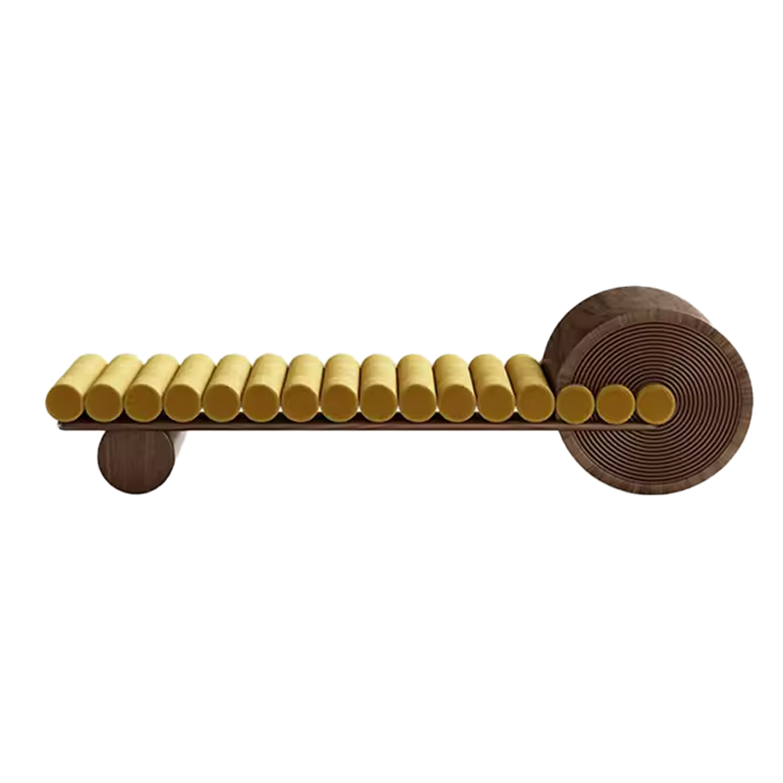 실린지 롤 원목 베드 벤치 소파 S